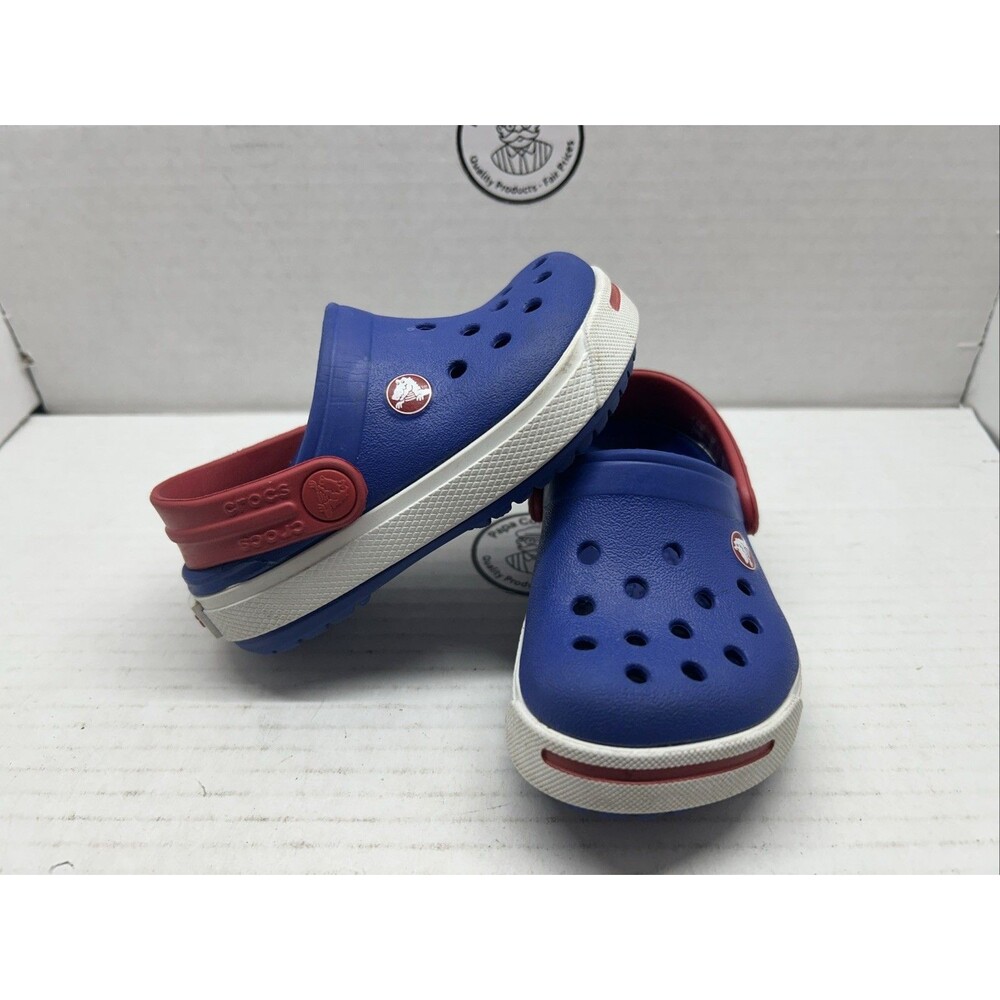 Crocs Blue w/ Red Strap Childs Size 4-5
